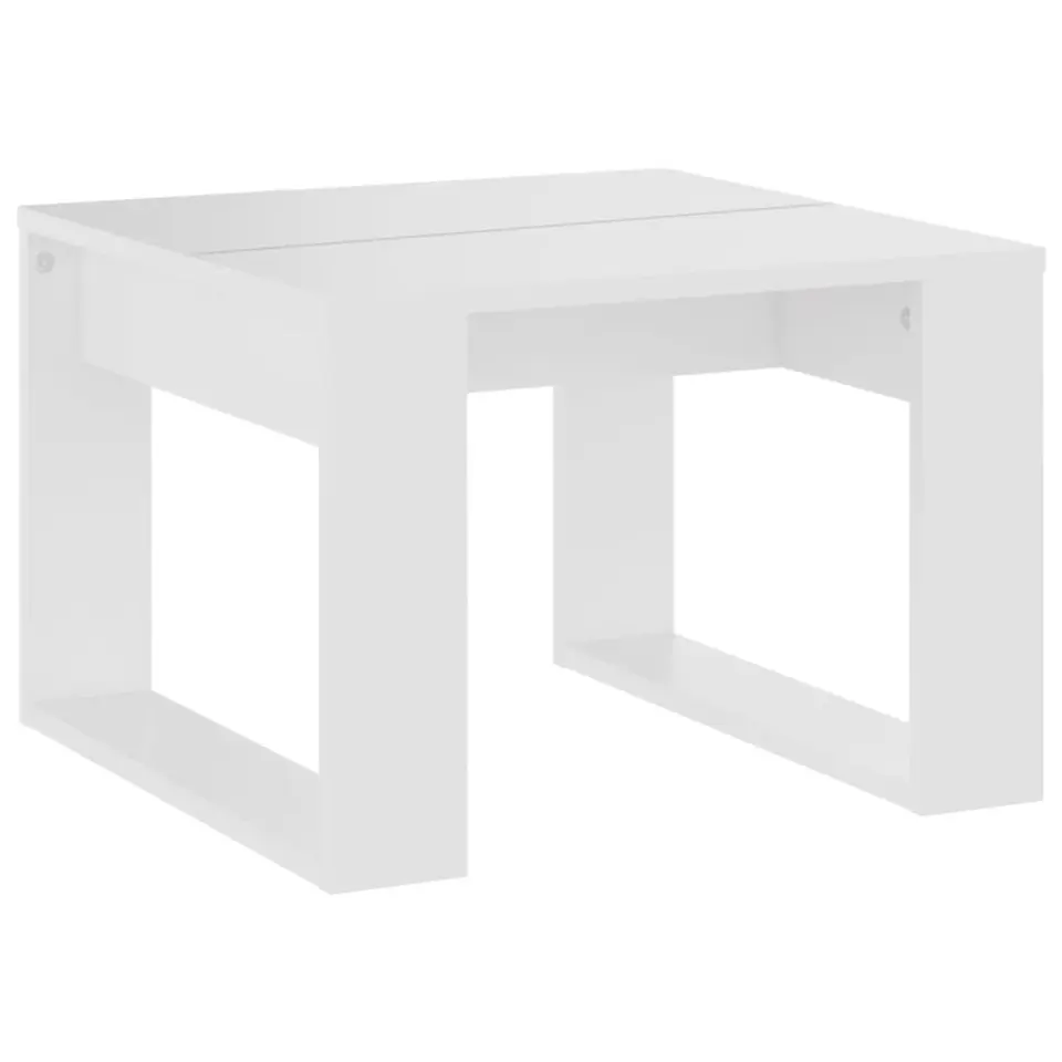 vidaXL - Tafel - Wit - Bewerkt hout - 50 x 50 cm