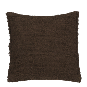 Kussen streep donker bruin 45 x 45 cm