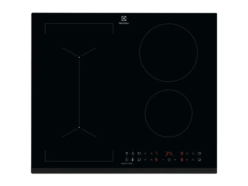 Electrolux SÉRIE 700 LIV6343 - Induktions kogeplade - 4 plader - Niche - bredde: 56 cm - dybde: 49 cm - med kantet front - sort
