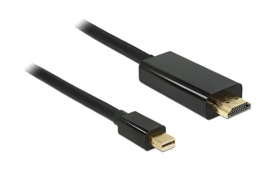 Kabel Mini-DisplayPort - HDMI, 1 mMini Displayport Stecker zu HDMI-A Stecker, schwarz