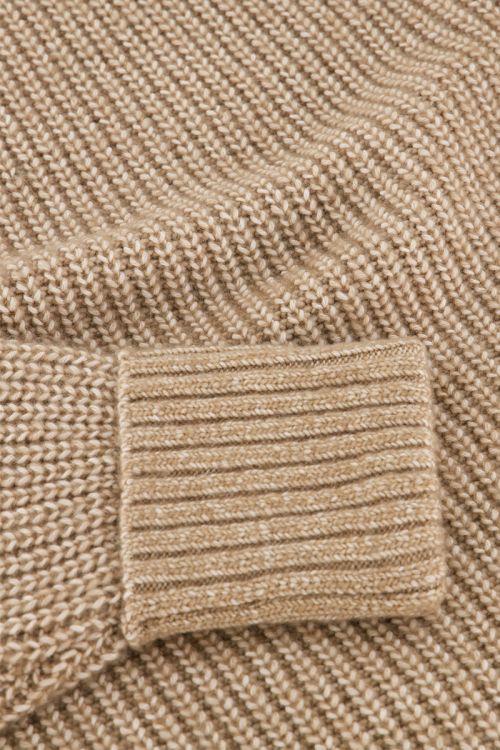 Beige midi jurk gebreid