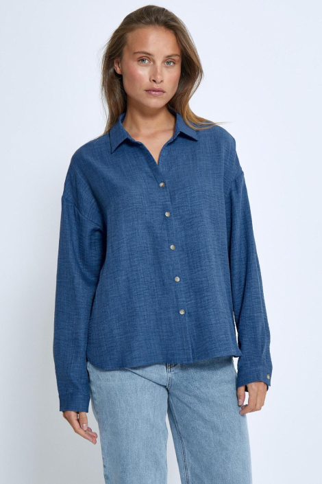 Peppercorn blauwe dames blouse
