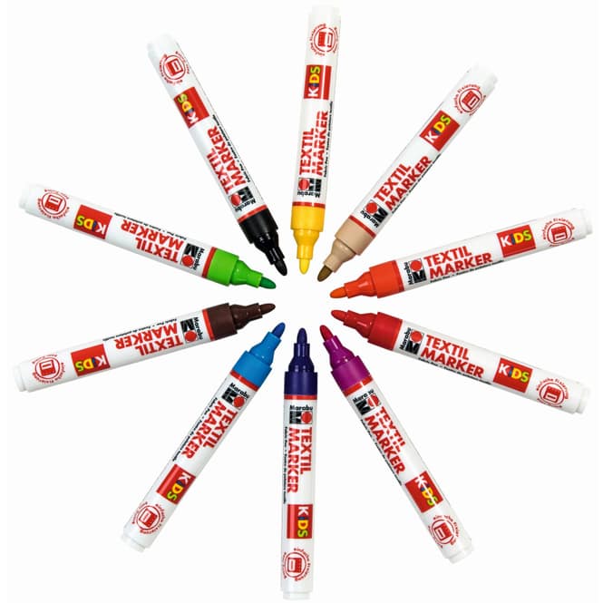 Marabu KiDS Textilmarker - 3 ml - 10 Stück