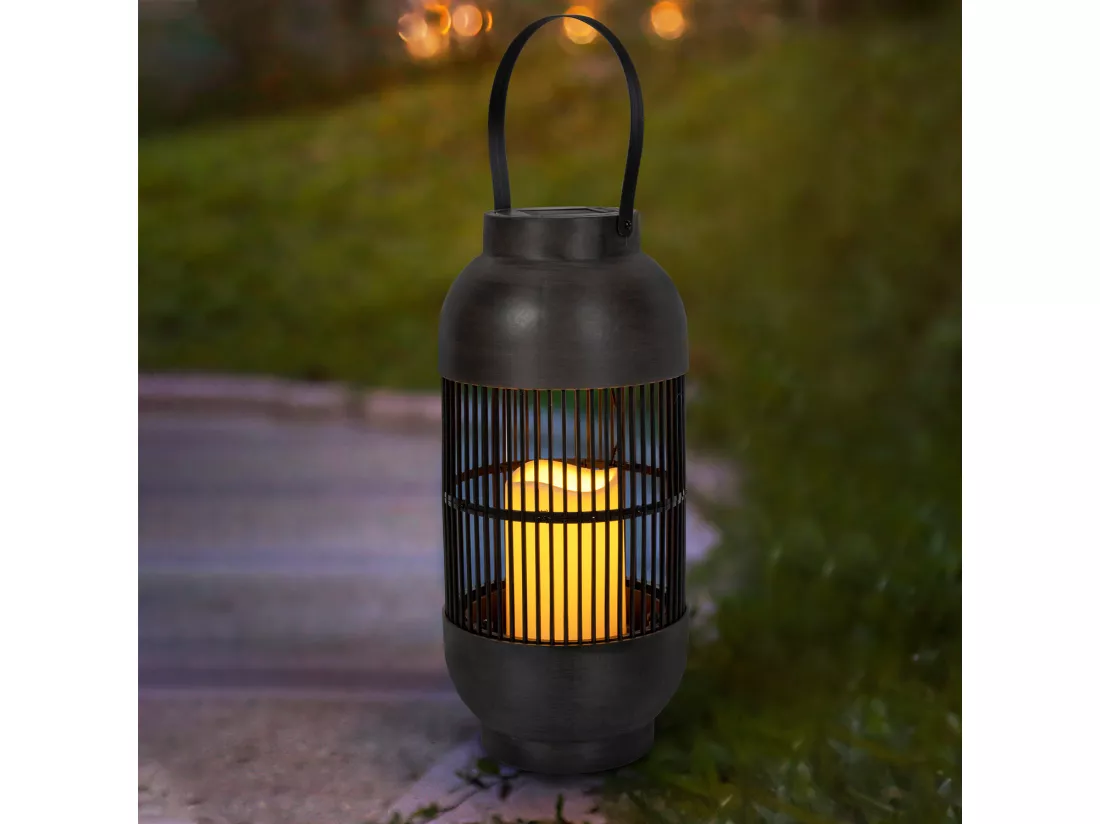 Lanterne solaire LED tubulaire d'extérieur marron 3000K 7hSevenOn Outdoor