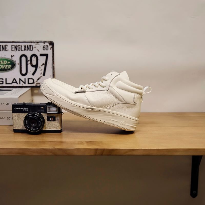 VEAZ - Platform enkelsneakers van echt leer
