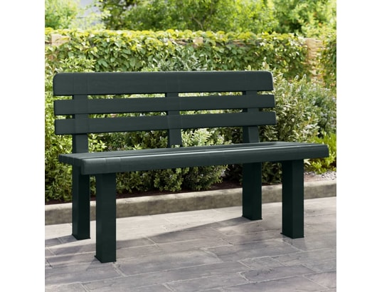 VIDAXL - Banc de jardin vert 110x52x71 cm polypropylène