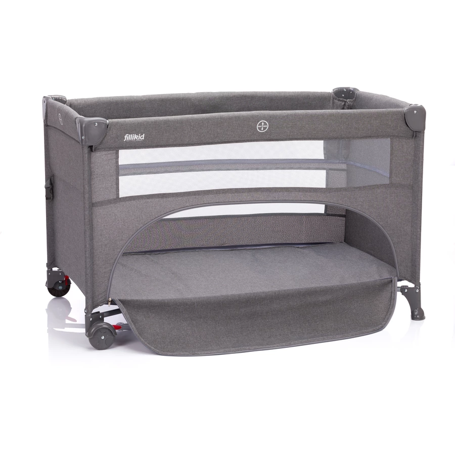 fillikid Reisebeistellbett grau melange
