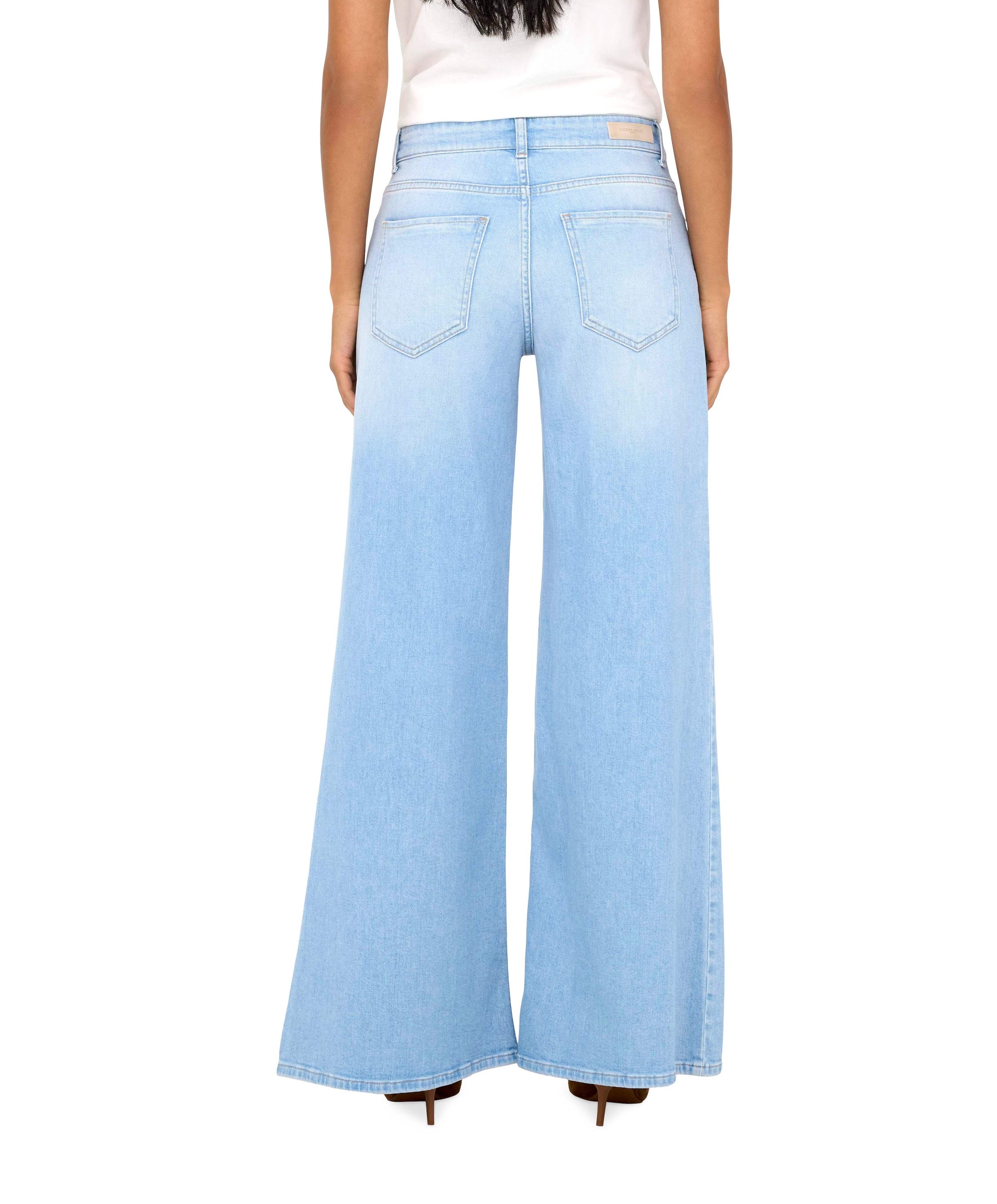 Only ONLCALIFORNIA MW WD FLAR REA004 dames jeans blauw
