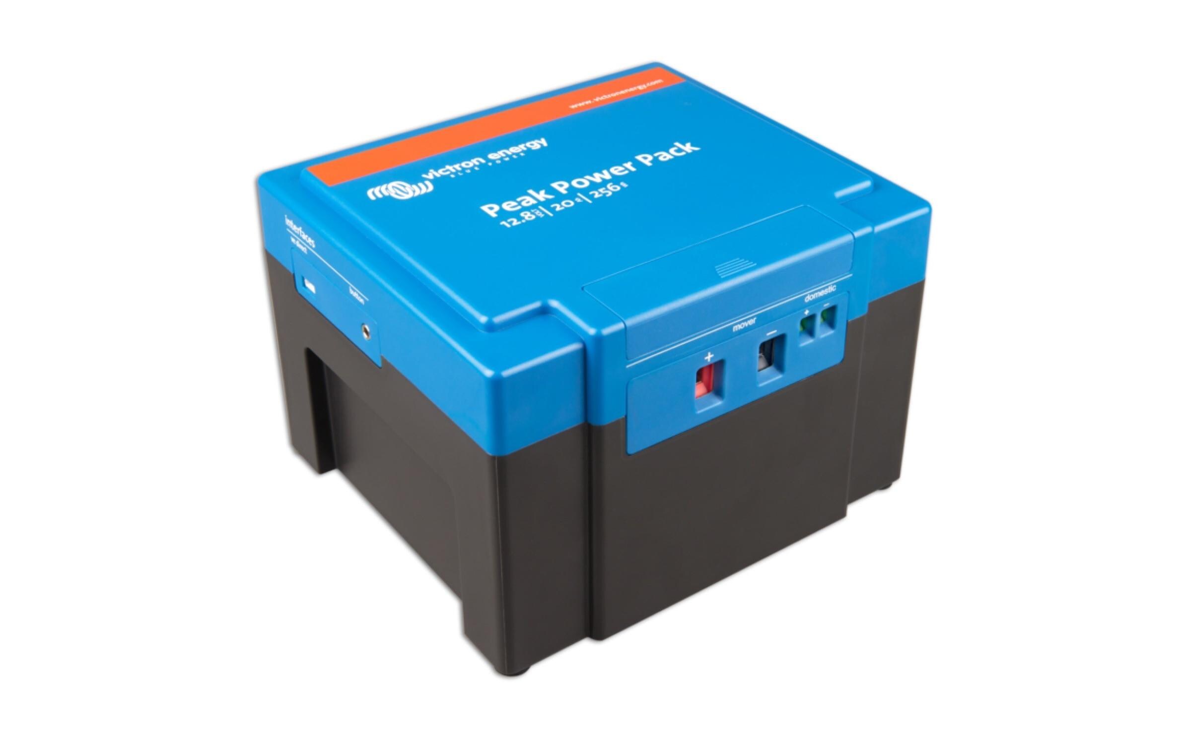 Batterie Peak Power Pack 12.8 V / 20 Ah<br>Lithium-Ionen-Batterie-Pack mit eigensicheren LiFePO4-Zellen, einem eingebauten Ladegerät und einer hervorragenden Spitzenausgangsstrom-Leistung