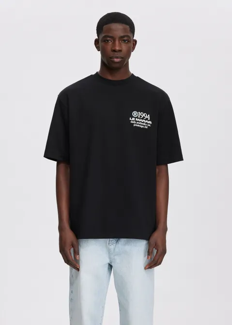 T-shirt met print Paris zwart (ZWART)