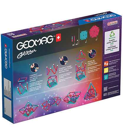 Geomag Magnets?t - Glitter Recycled - 60 Dele