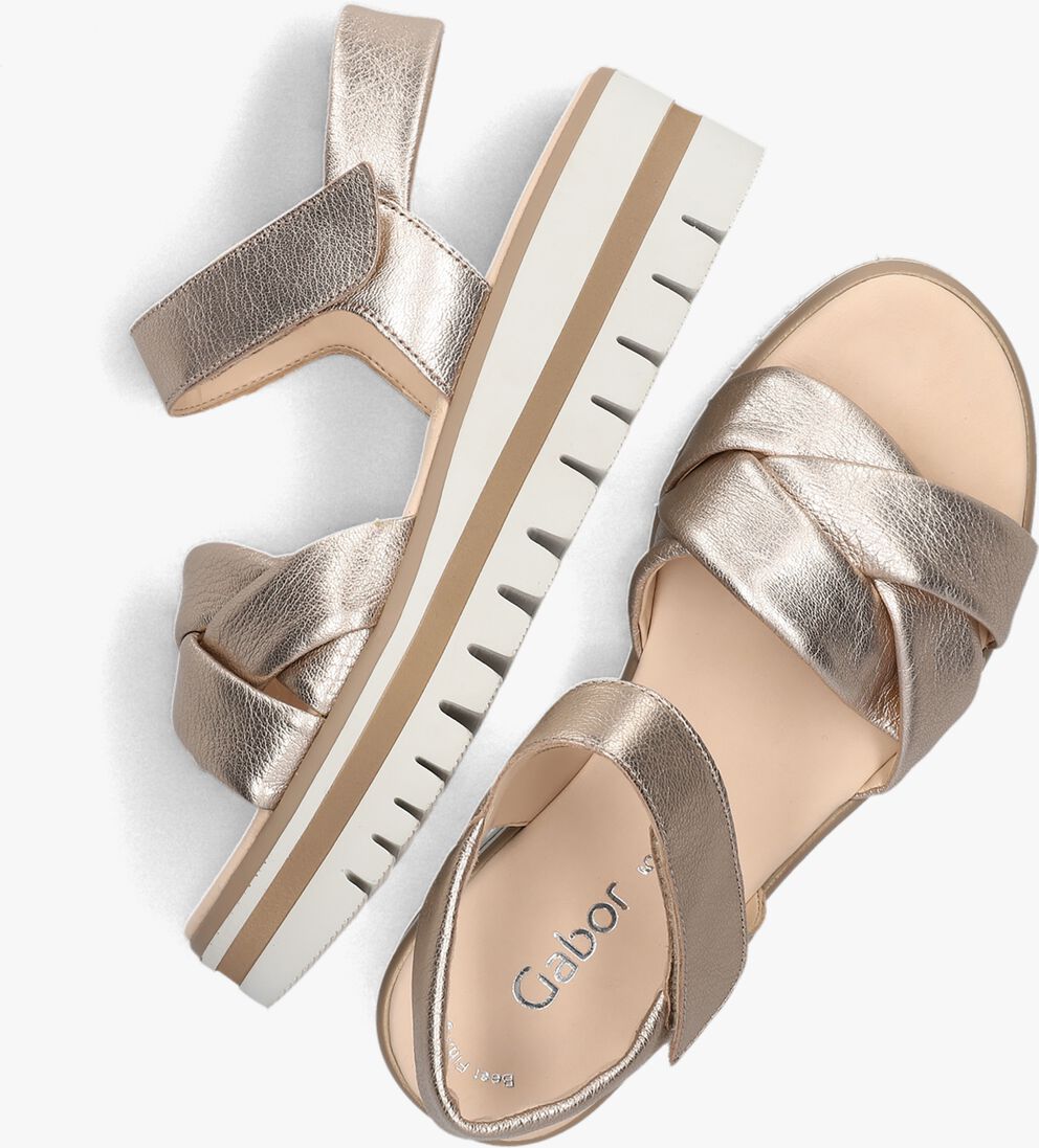 gouden gabor platte sandalen 622.1
