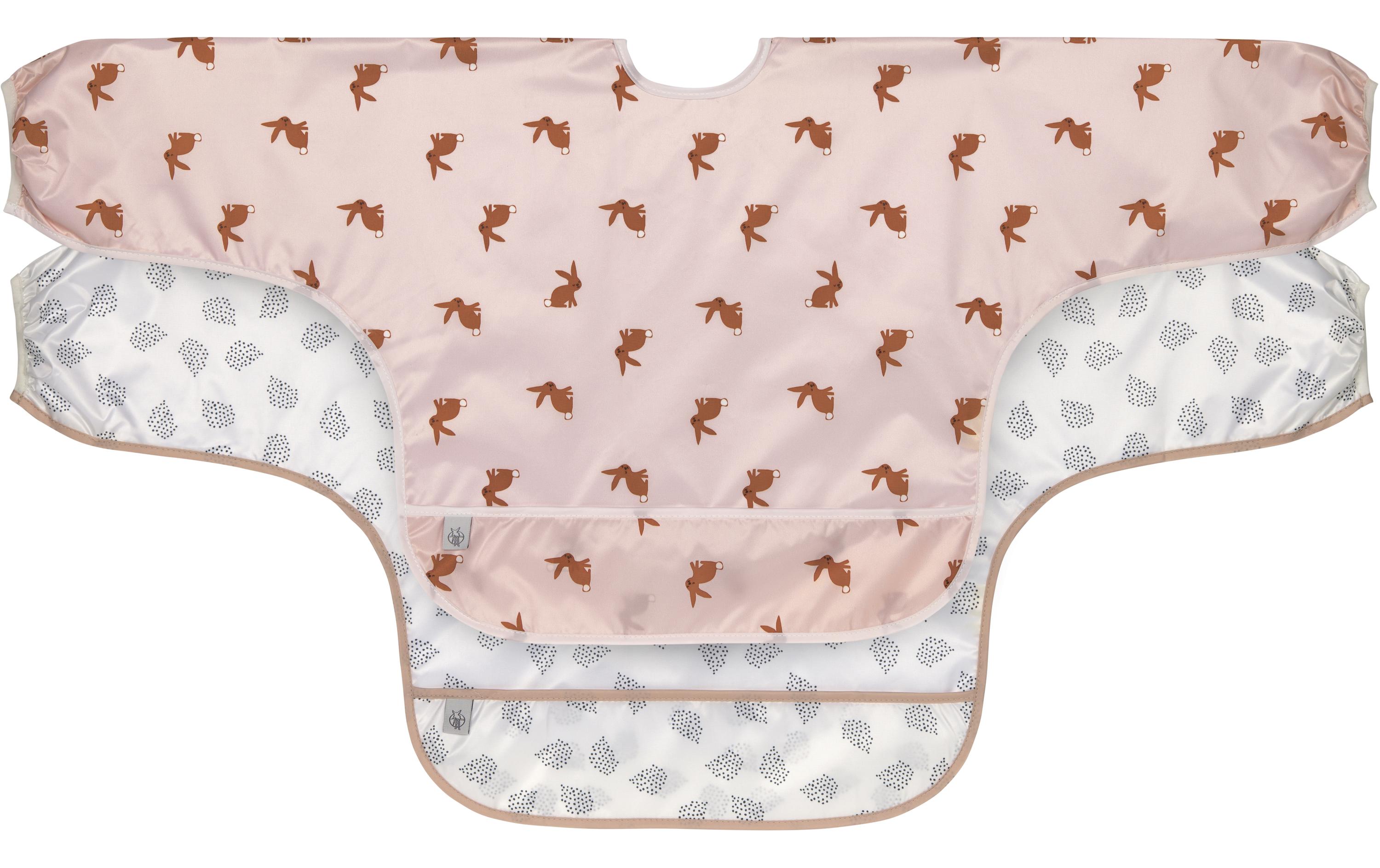 Ärmel-Lätzchen Little Forest Rabbit 2er Set 80 x 36 cmLangarm-Lätzchen mit Auffangschutz