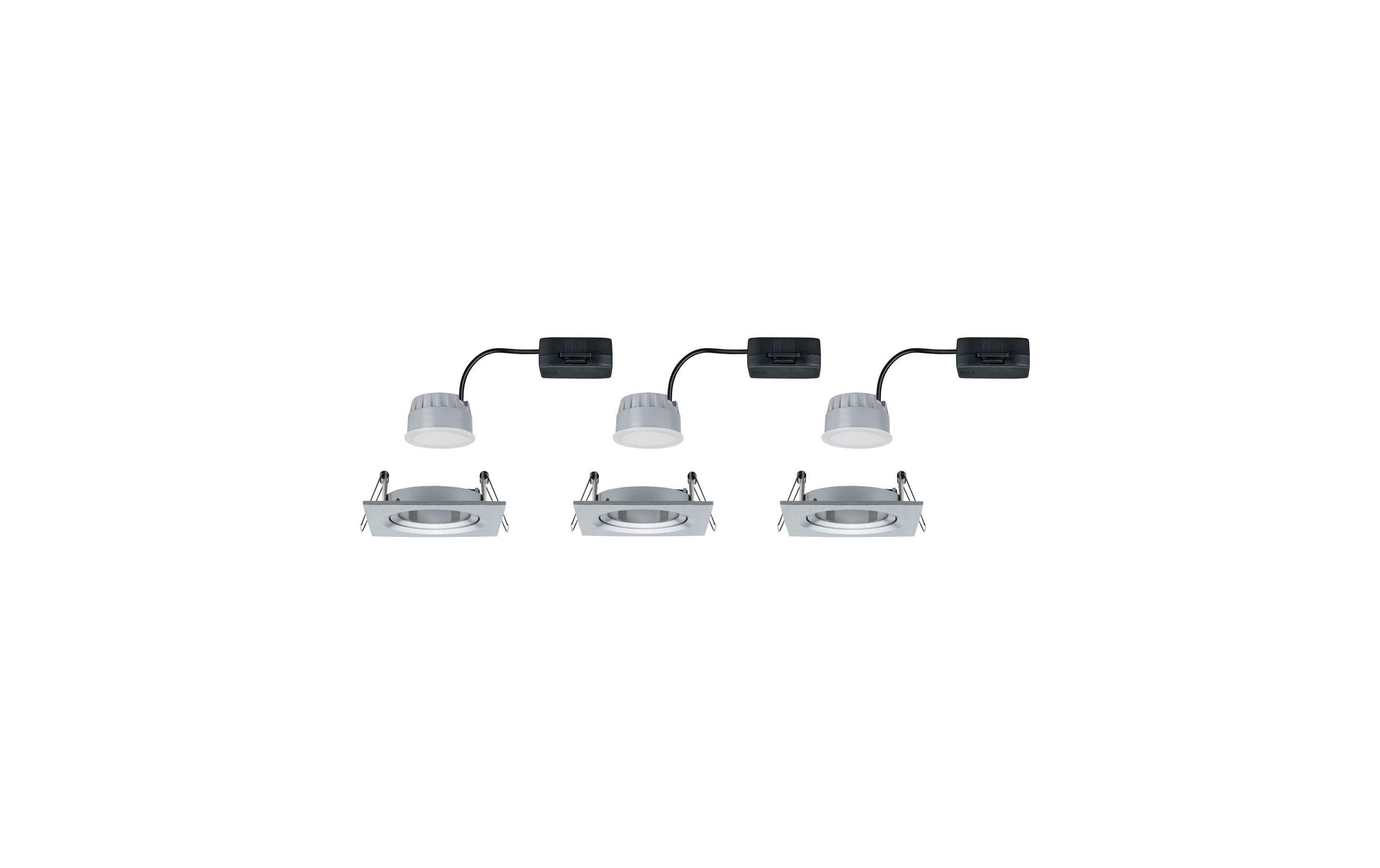 Einbauspot Nova Coin 3-Stepdim Set, 3 x 6 W, 2700 K, SilberLED Einbauspot Basisset