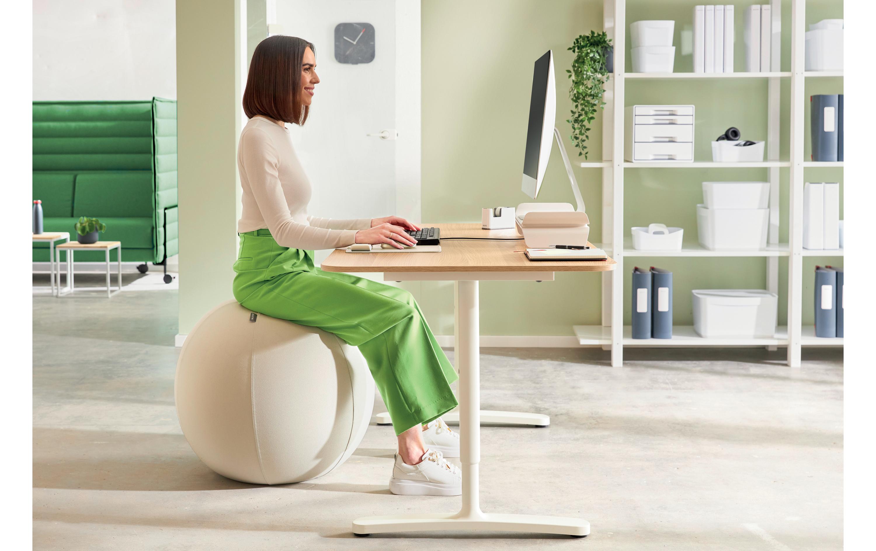 Sitzball Ergo Active 65 cm, HellgrauSitzball für zu Hause oder für Büro