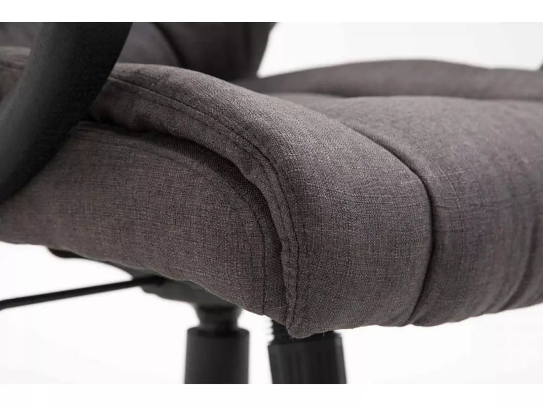 Chaise de bureau - Tissu & Blanc - Gris foncé - XL Sparta