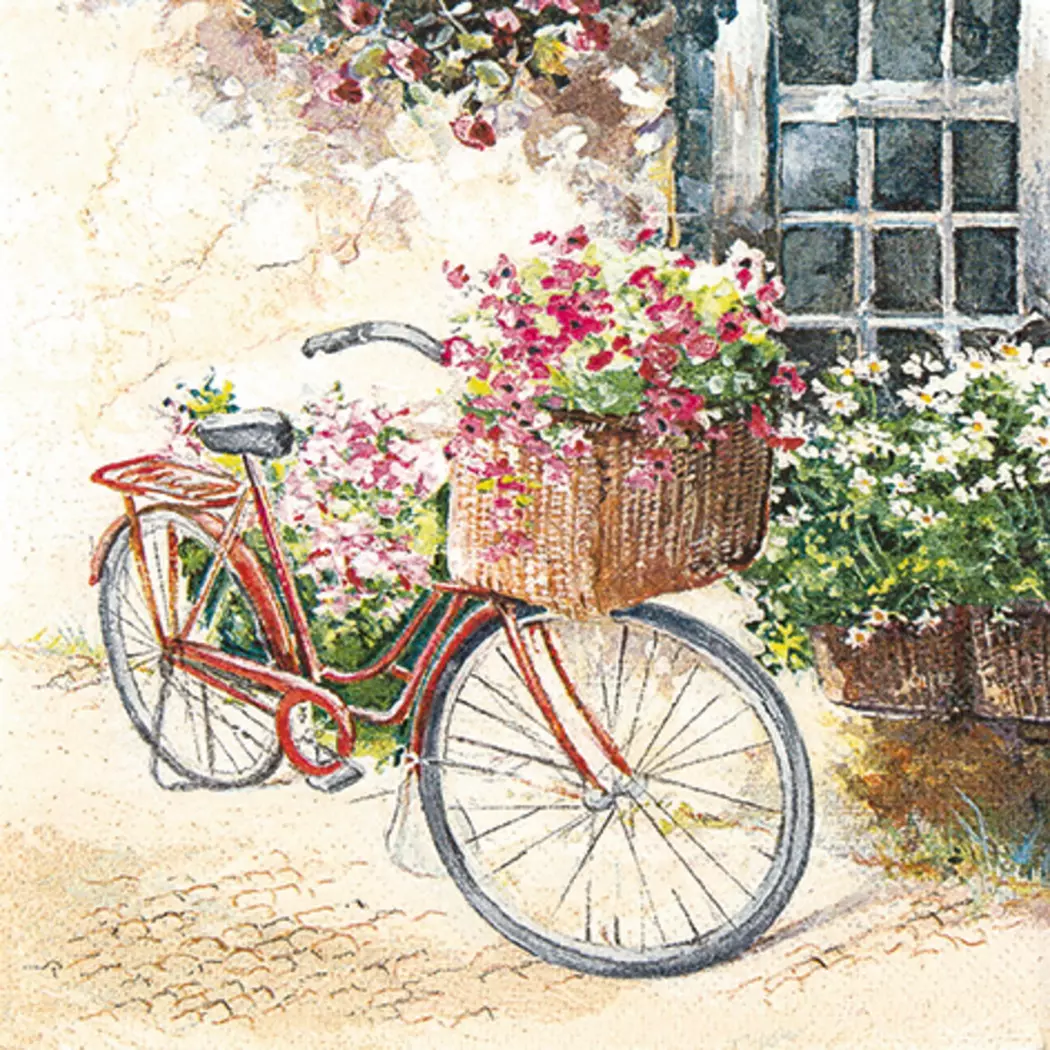 Serviette Flower Bike 20tlg.