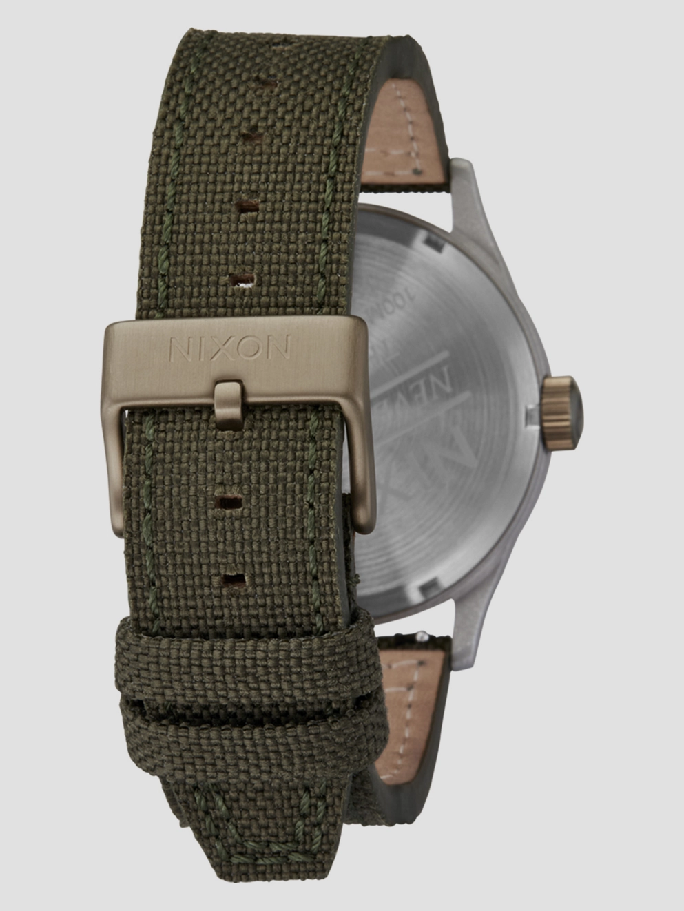 Nixon Sentry Nylon Watch silver/lt brown/asphalt