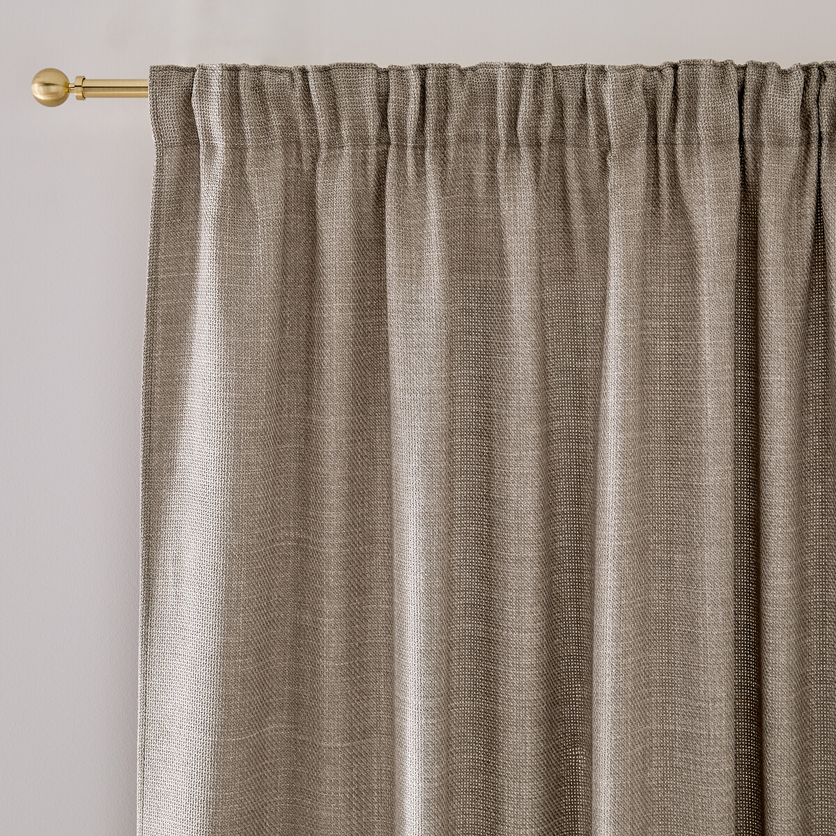 LA REDOUTE INTERIEURS<br>Cortina com efeito trançado e fita de pregas, Montego
