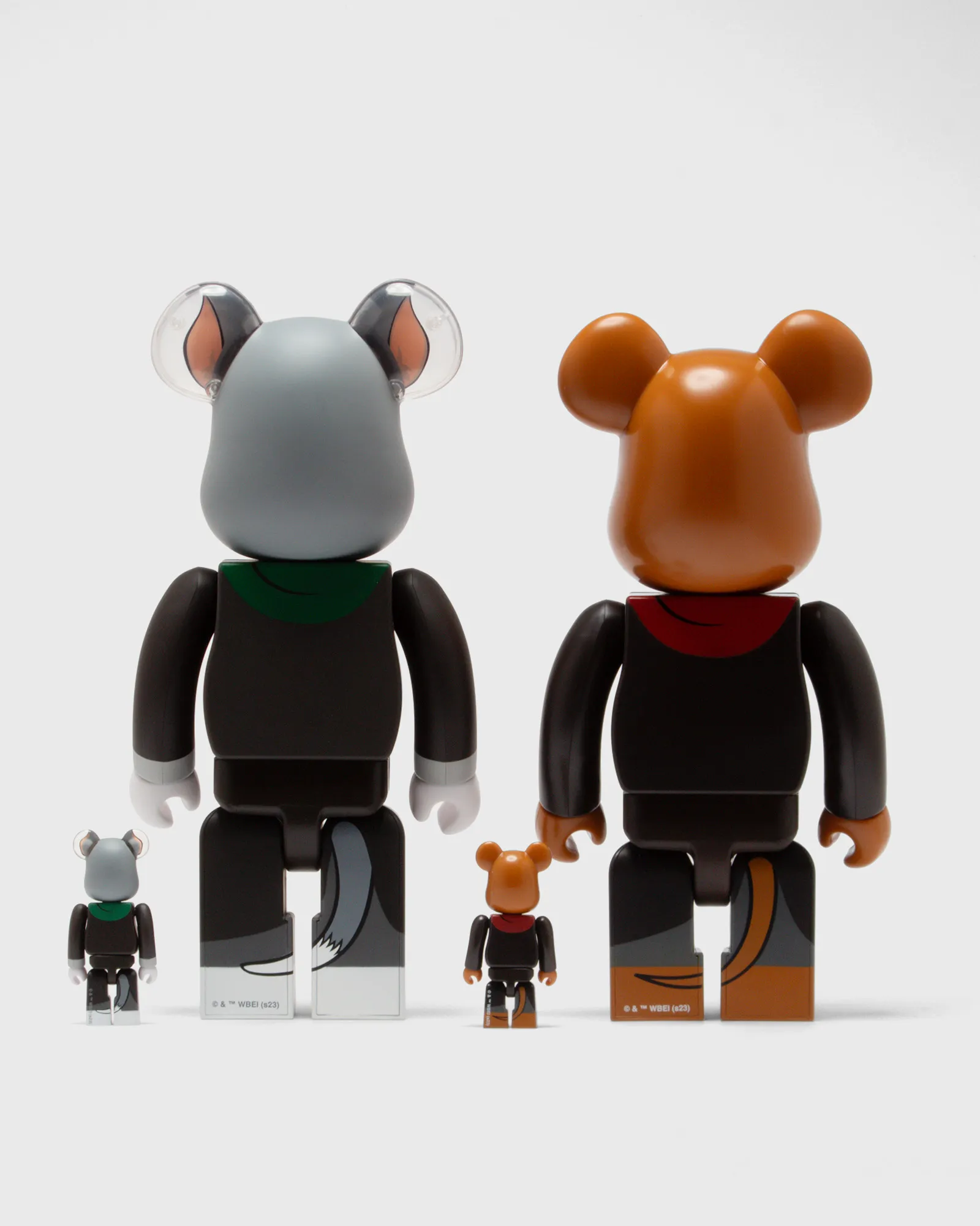MEDICOM BEARBRICK 100% 400% TOM AND JERRY HOGWARTS SET