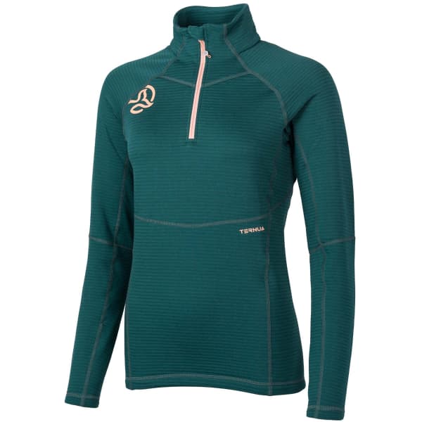 Sweat polaire randonnée TERNUA MOMHILL 1/2 ZIP W DEEP HYDRO