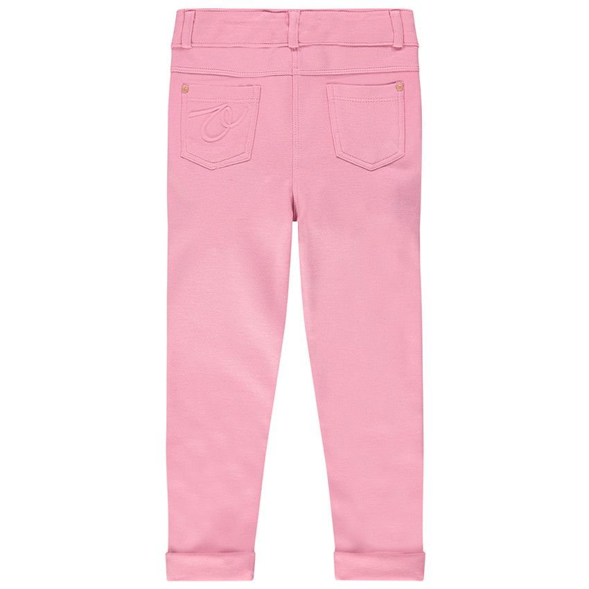 Pantalon skinny en twill à découpes fantaisie - Multicolore