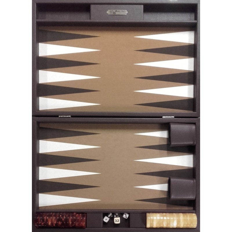 Backgammon cuir