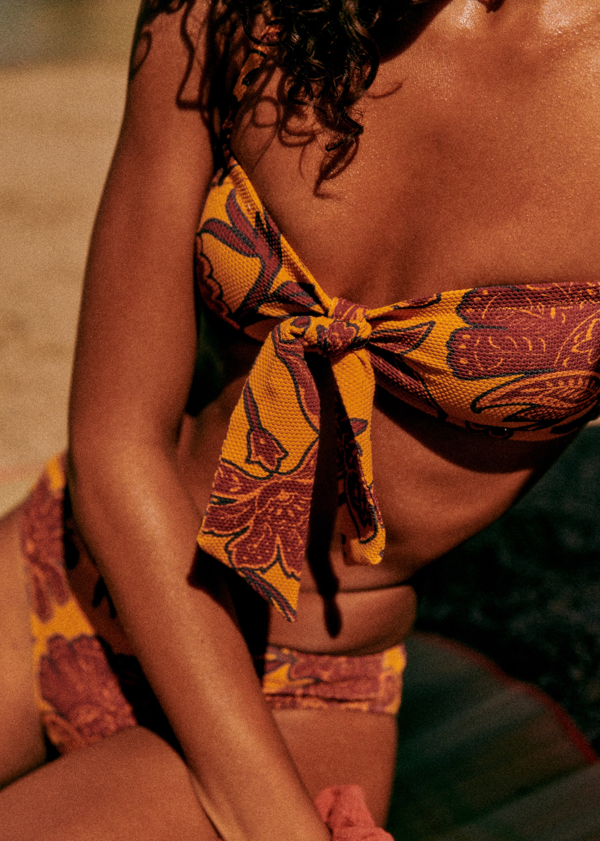 Bandeau Palmera - Sézane x Ysé - Fleurs fond ocre - E-SHOP/LE BAIN 5905666