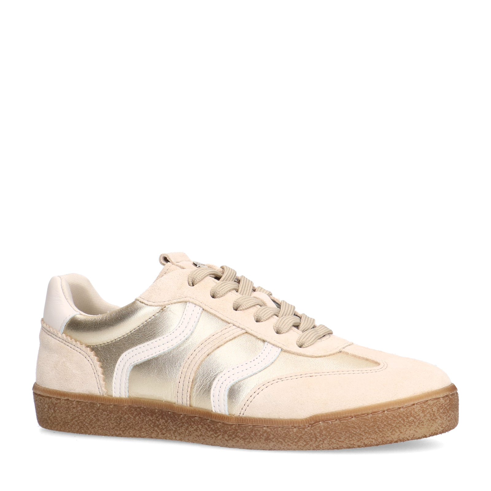 Gouden leren sneakers