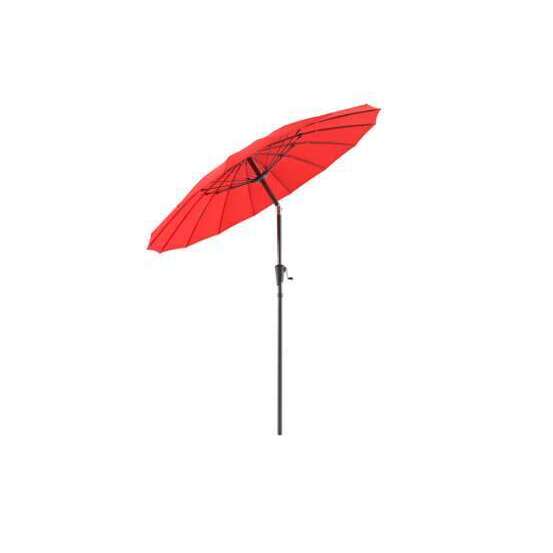 Parasol Shanghai en toile rouge avec protection UV - D270 cm