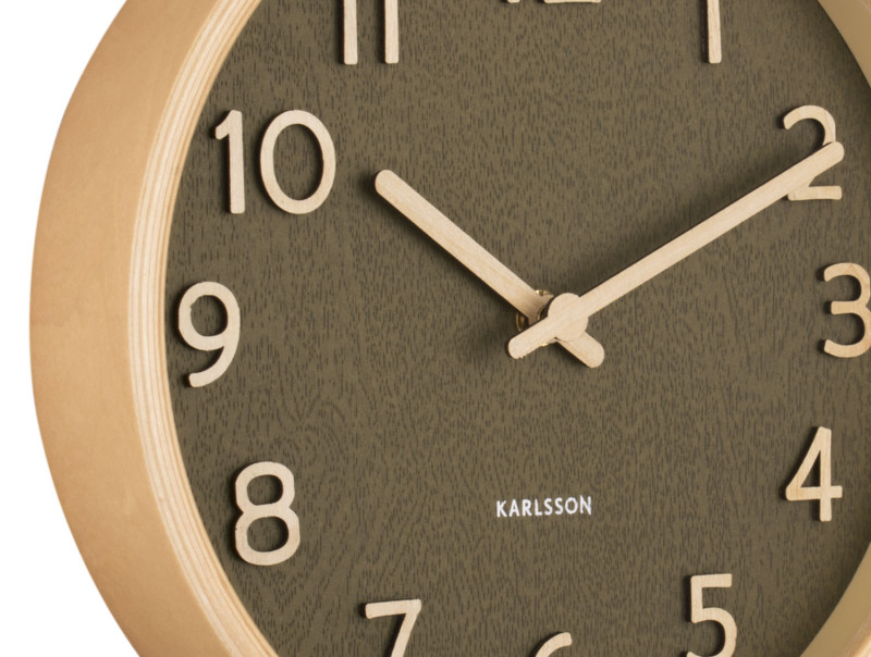 Wall Clock Pure Wood Grain Small KA5851BK Black