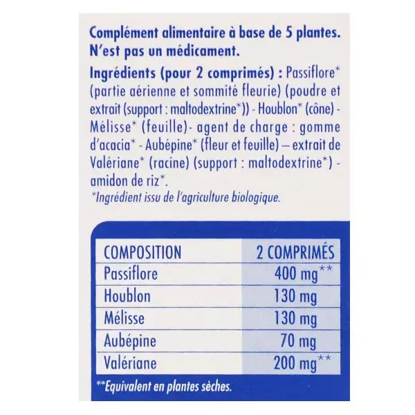 Superdiet Biosereine Nuit Bio 80 comprimés