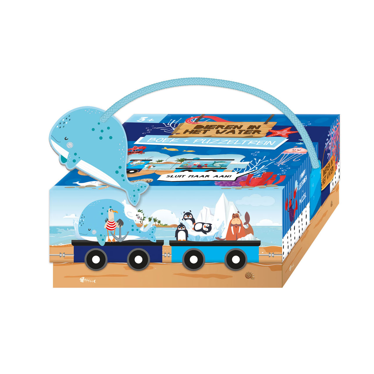 Boek en Puzzeltrein Dieren in het Water