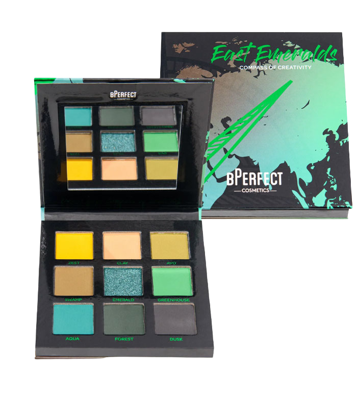 BPerfect - *Compass of Creativity* - Paleta de Sombras East Emeralds