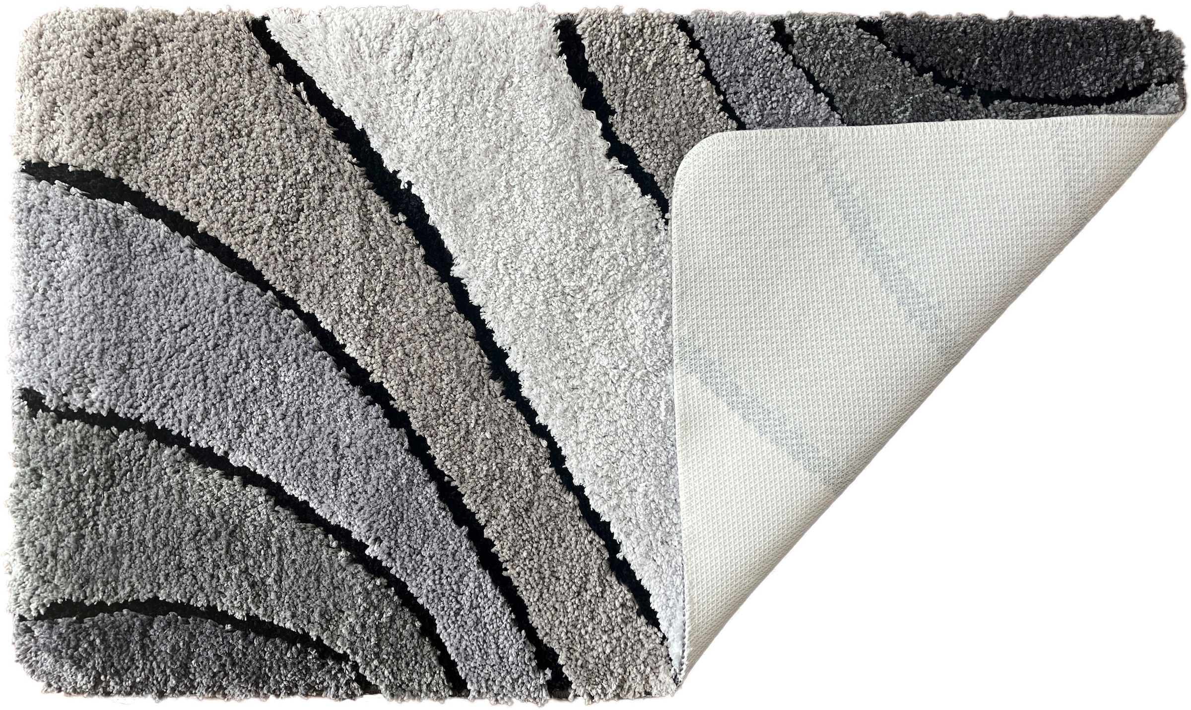 my home Badematte »Josie, Badvorleger, Badezimmer Teppich« Höhe 20 mm rutschhemmend beschichtet fussbodenheizungsgeeignet | schnell trocknend | strapazierfähig Badteppich, Badematten, rechteckig, rund & als 3-tlg. Set erhältlich