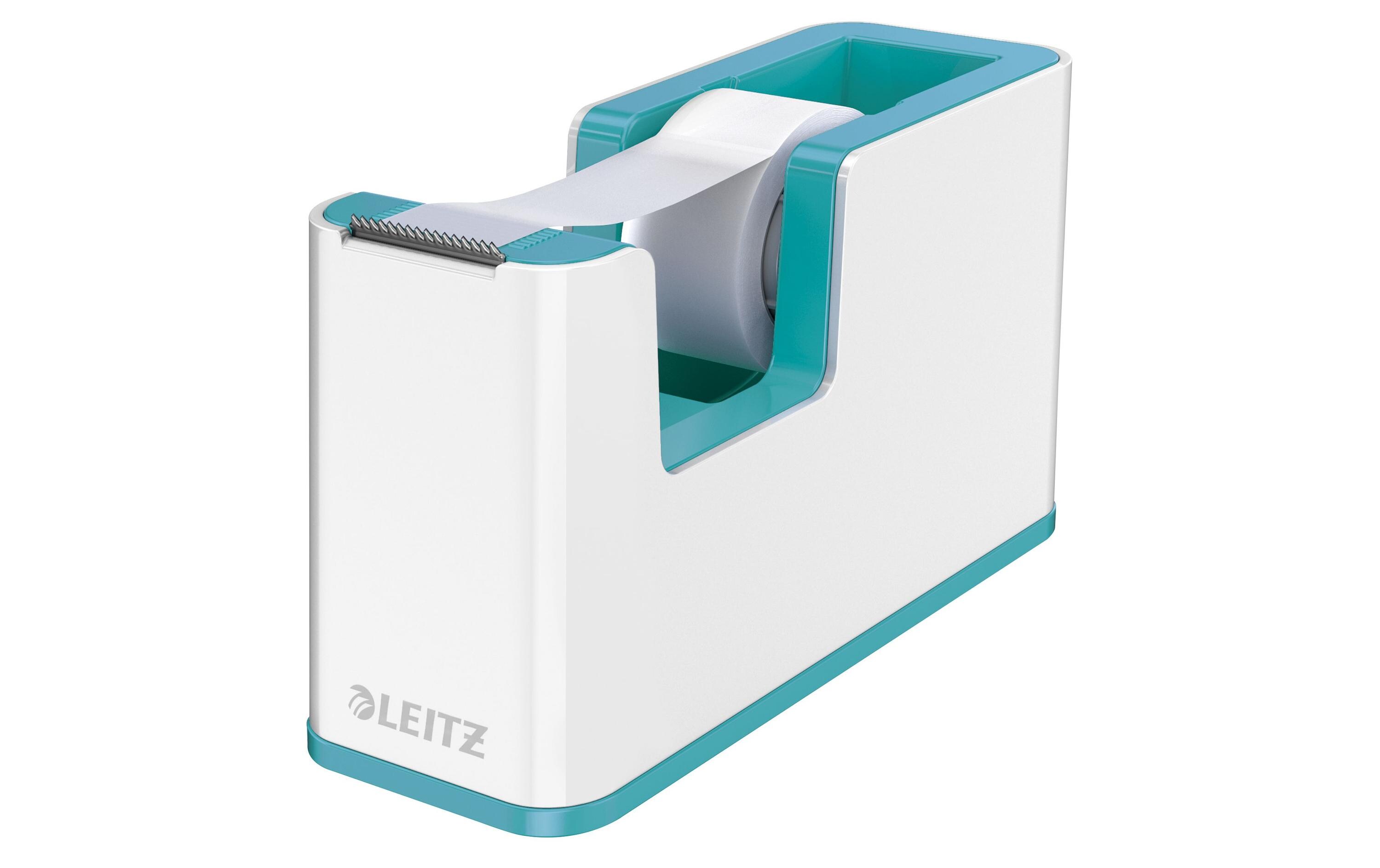Tischabroller Duo Colour Weiss/EisblauAuffälliger Abroller für Klebeband