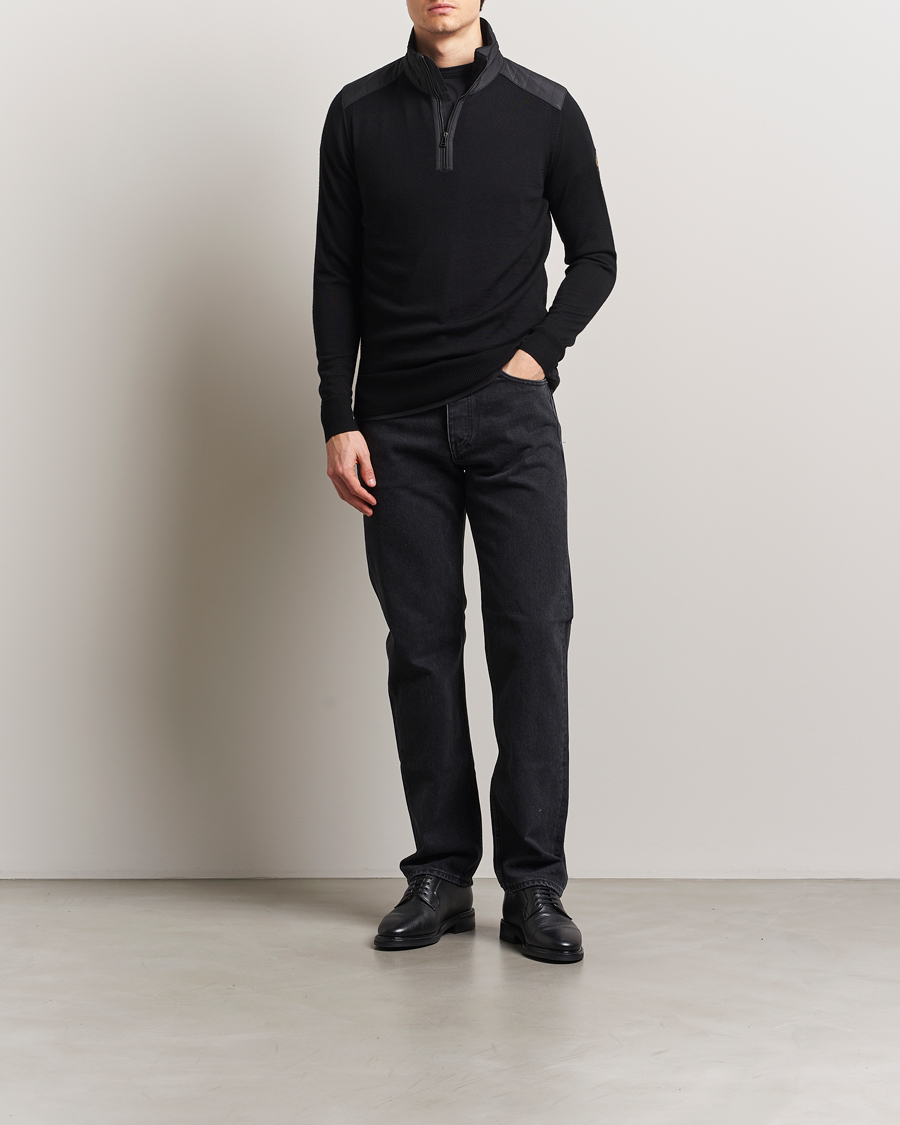 Belstaff Kilmington Quarter Zip Jumper Black