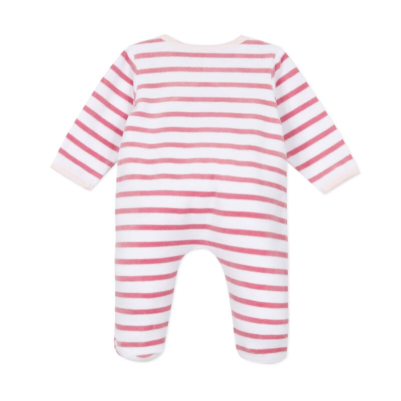 Dors-bien bébé velours rayé rose naissance Absorba Aucune nuance