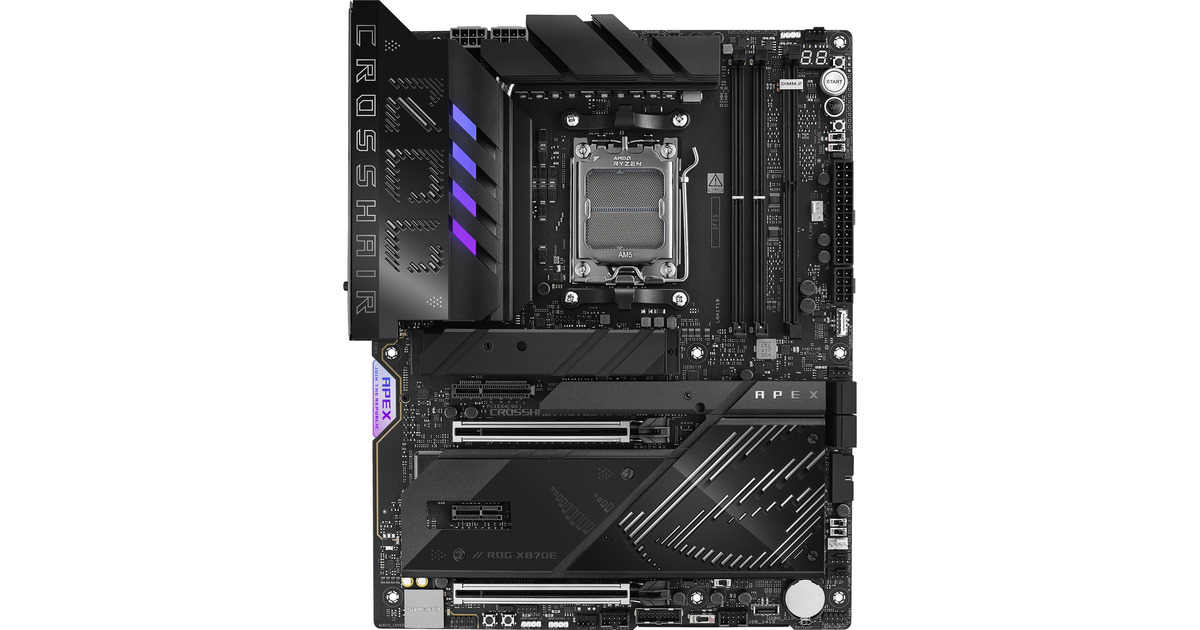 ASUSROG CROSSHAIR X870E APEX socket AM5 moederbord  (RAID, 5 Gb-LAN, Wi-Fi 7, BT 5.4, Sound, ATX)