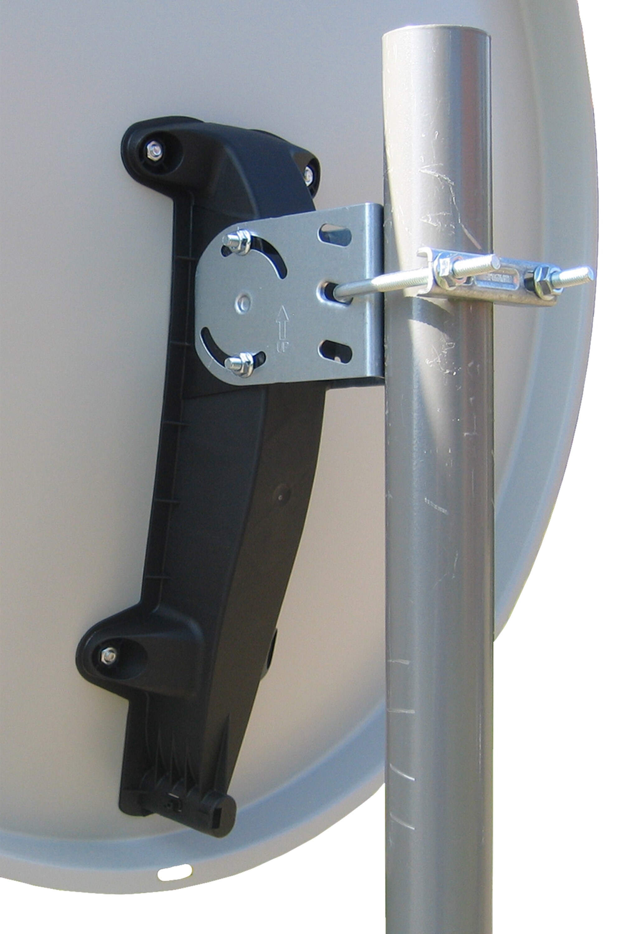 sky vision Stahl Satellitenspiegel 80 cm, 40 mm Feedaufnahme, RAL 7035