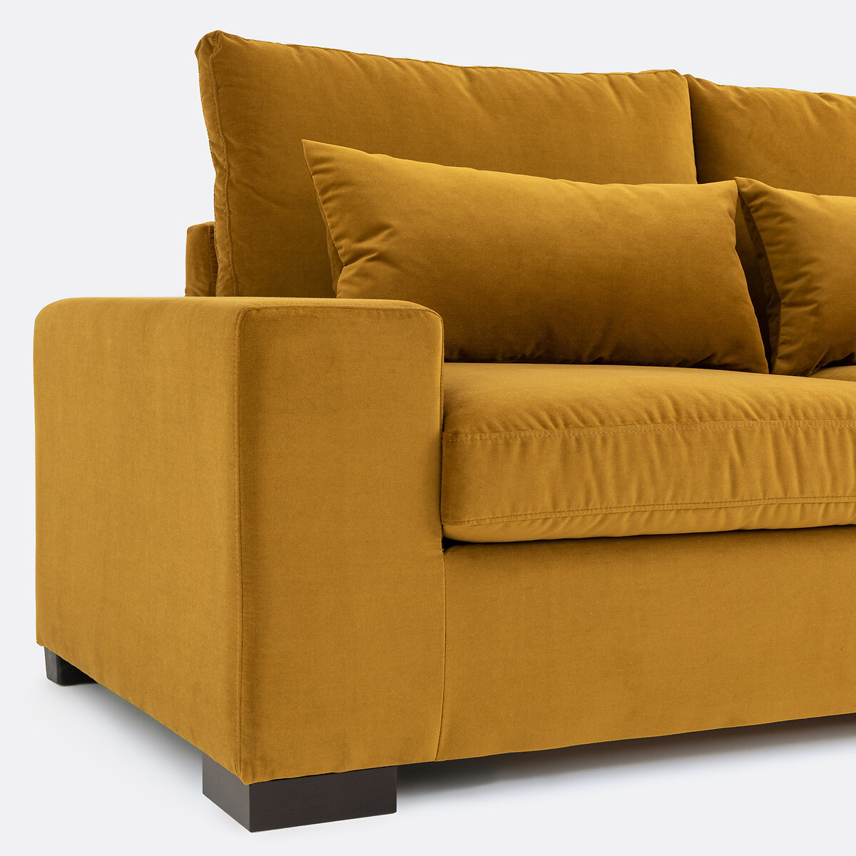 LA REDOUTE INTERIEURS<br>Sofá de canto em veludo, Bultex, Odessa