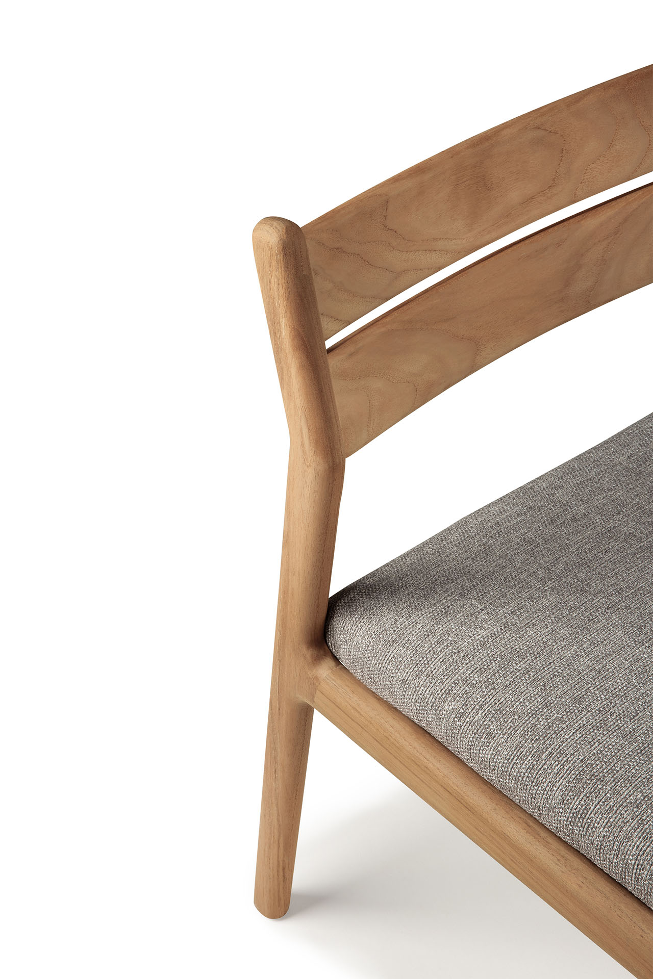 Teak Jack stoel zonder armleuning - outdoor - met mocha kussen