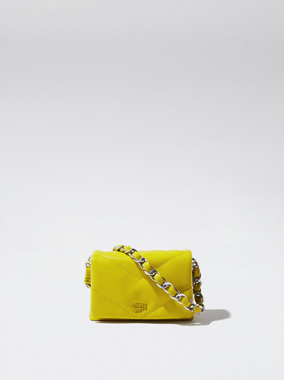 Bolso Mini Con Cadena Chunky - Verde