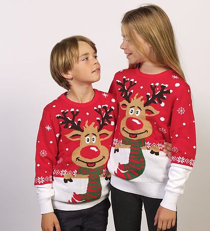 Jule-Sweaters Bluse - Rudolfs - R?d
