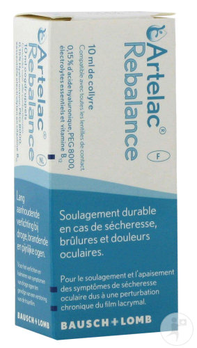 Bausch&Lomb Artelac Rebalance Gouttes Oculaires Sècheresse Brulures Et Douleurs Oculaires 10ml