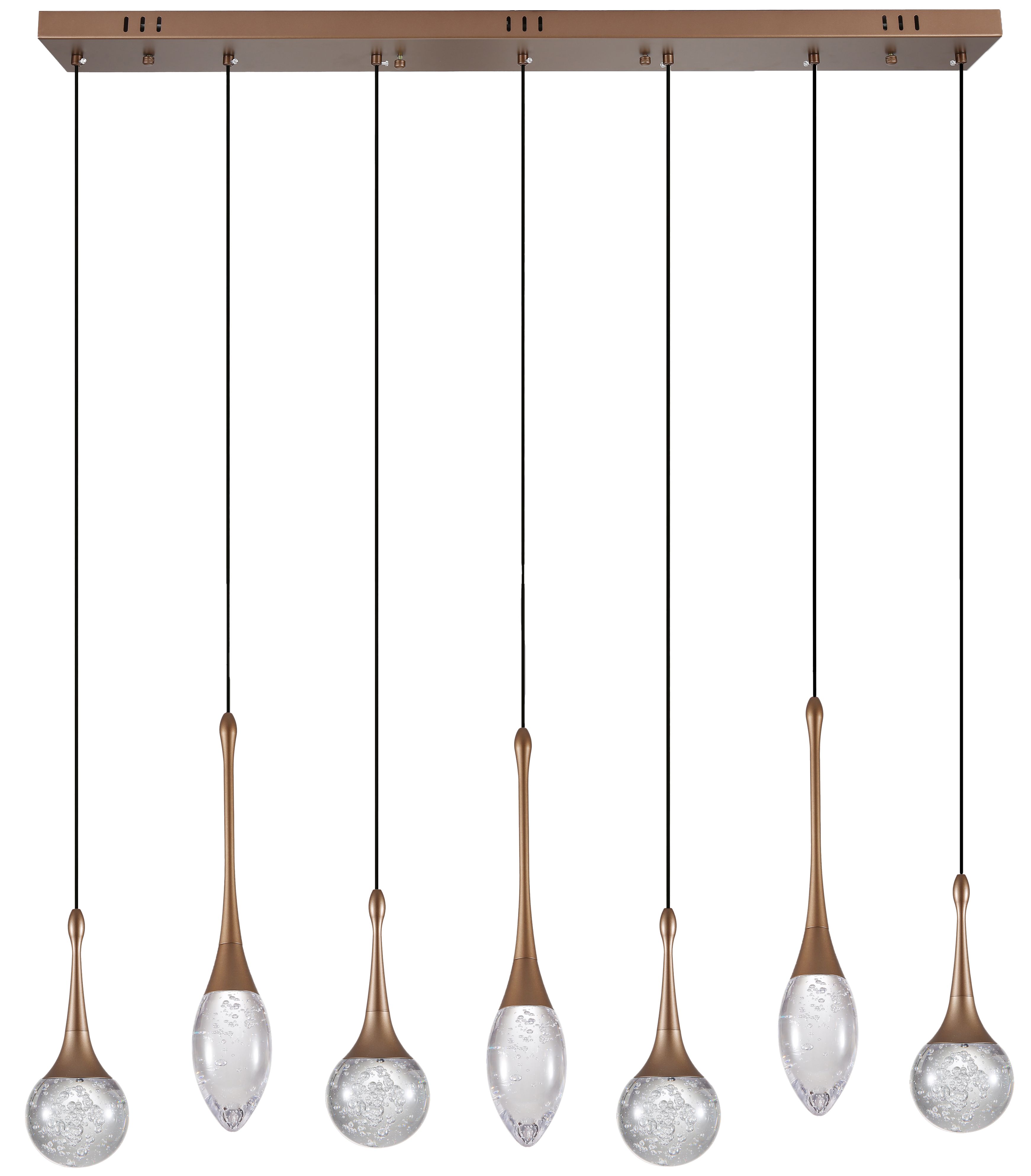 Hanglamp 7-lichts Antiek Brons Bolla B125 x D15 cm