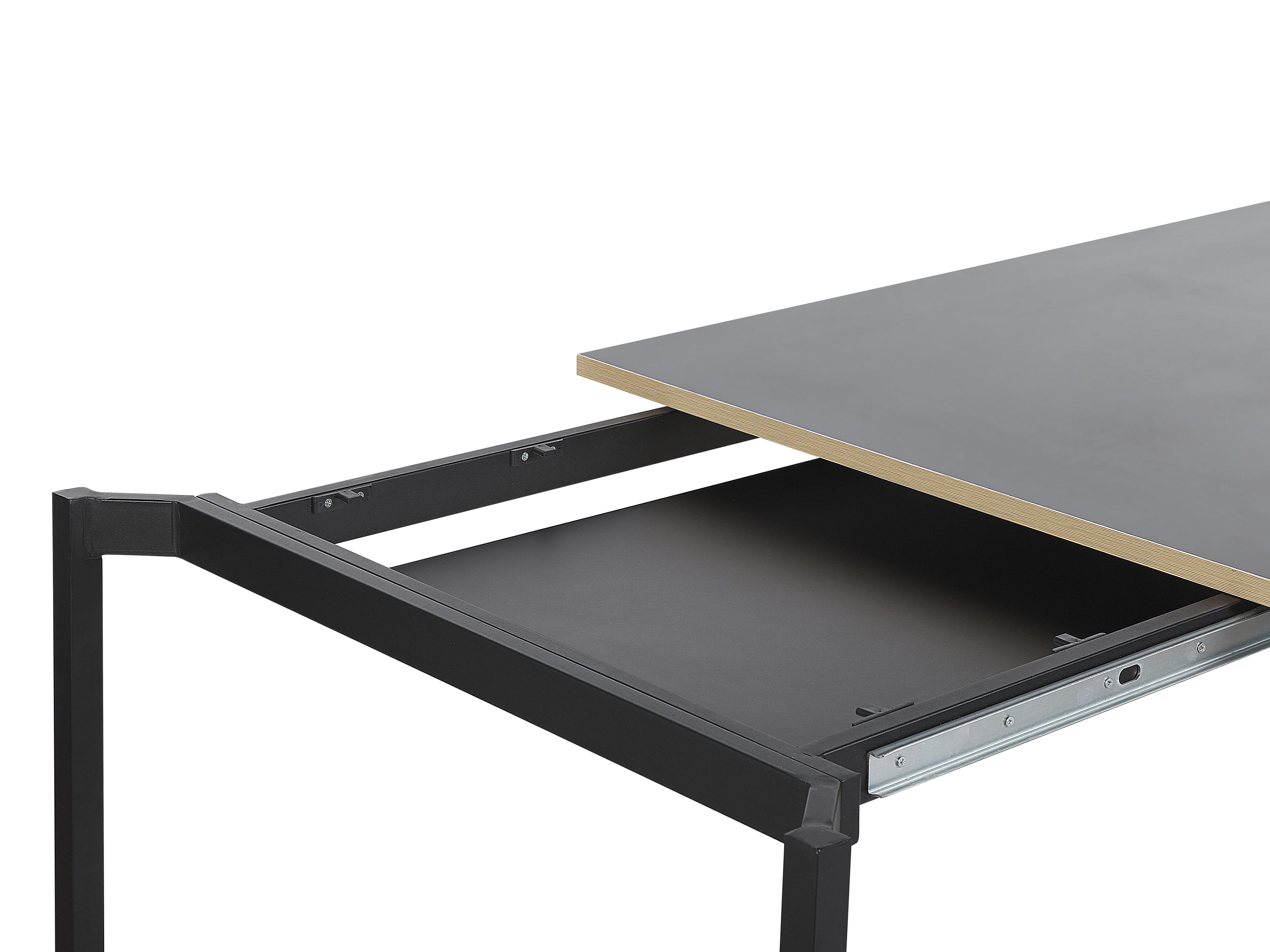 Eettafel uitschuifbaar AVIS Zwart 90 cm 140/190 cm