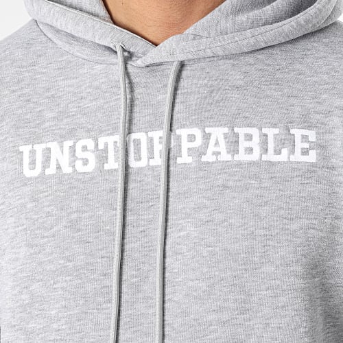 Sweat Capuche 8017 Gris Chiné