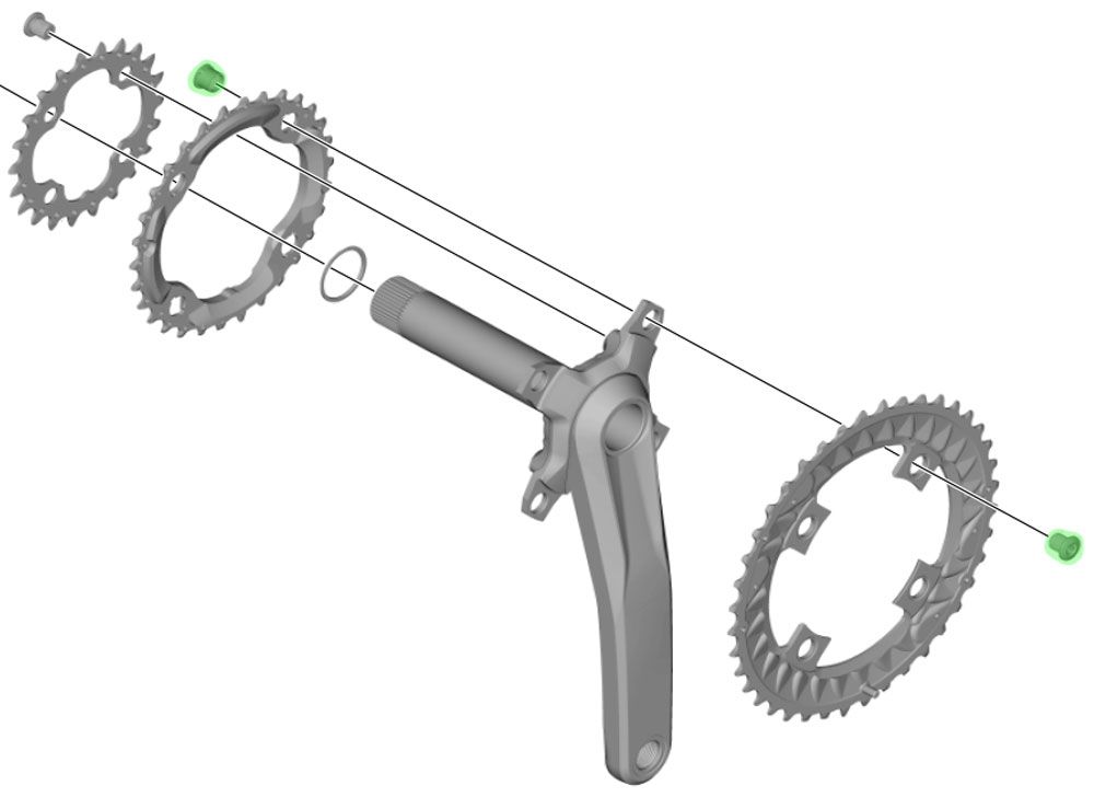 Shimano SLX Kettenblattschrauben für FC-M7000/M672 (4 Stück) kaufen | Bike-Discount