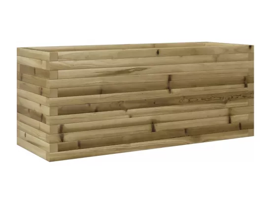 Jardinière bac lit surélevé bois marron 110 x 40 x 45.5 cm 02_0037332